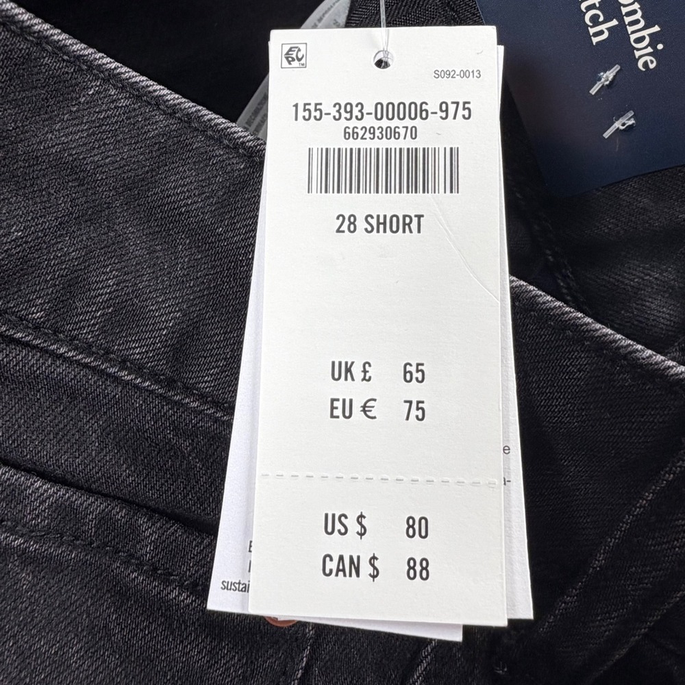 Abercrombie & Fitch Jeans Women 28 Short Black Curve Love High Rise Mom Denim - Picture 3 of 7
